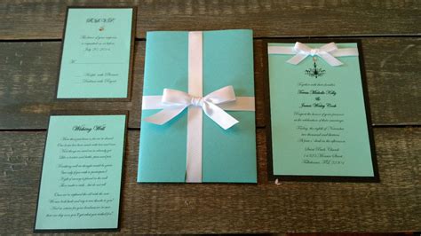 tiffany and co inspired wedding invitations